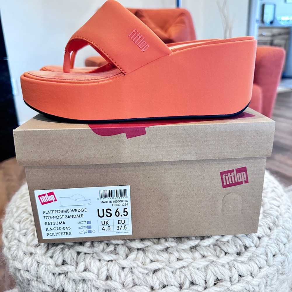 Fitflop Orange Platform Sandals